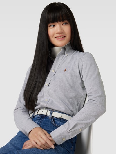Polo Ralph Lauren Hemdbluse mit Umlegekragen Hellgrau 3