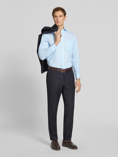 OLYMP Koszula biznesowa Modern Fit z bawełny z kołnierzykiem kent Jasnoniebieski 1