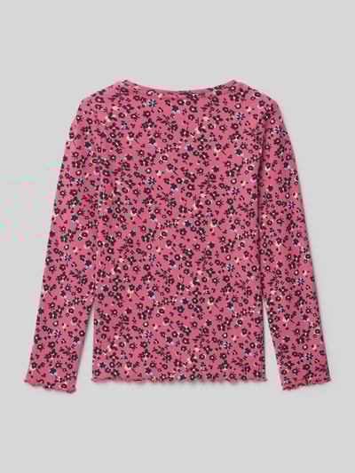 s.Oliver RED LABEL Bluzka z długim rękawem o kroju slim fit z mieszanki bawełny Mocnoróżowy 3