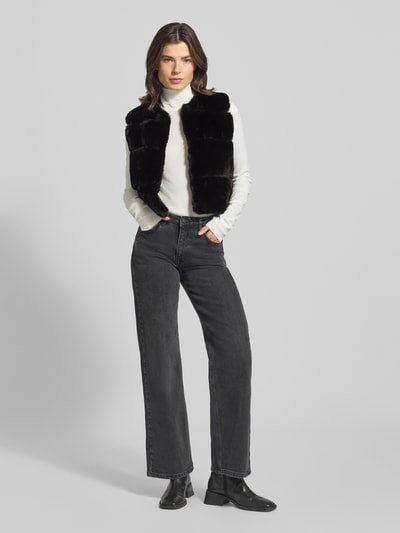 B.Young Regular fit gilet van imitatiebont, model 'Askana' Zwart - 1