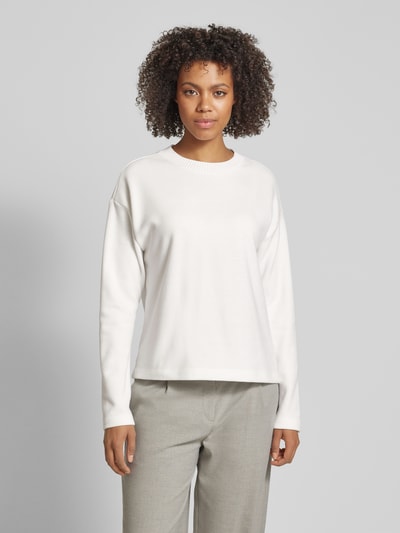 s.Oliver RED LABEL Relaxed Fit Sweatshirt mit gebrushter Oberfläche Weiss 4