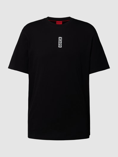 HUGO T-Shirt mit Label-Stitching Modell 'Danden' Schwarz 2