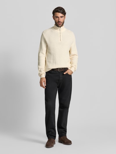 MCNEAL Strickpullover mit gerippten Abschlüssen Ecru 1