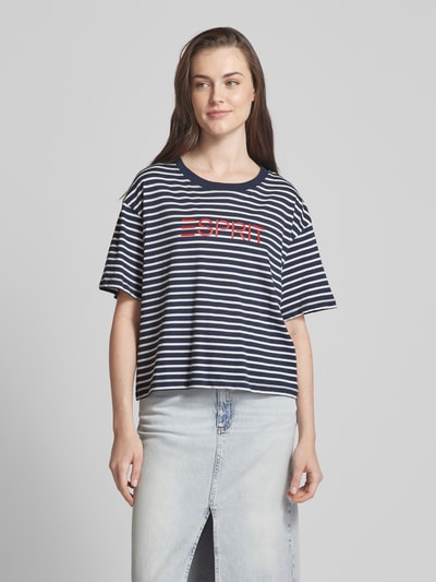 Esprit T-Shirt mit Streifenmuster Modell 'MIA' Marine 4