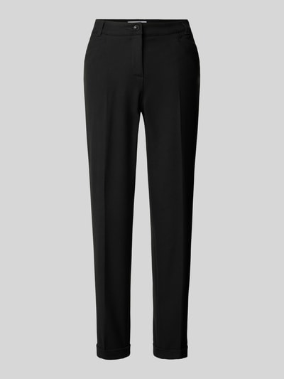 Raffaello Rossi Tapered fit stoffen broek met persplooien, model 'UTE' Zwart - 2