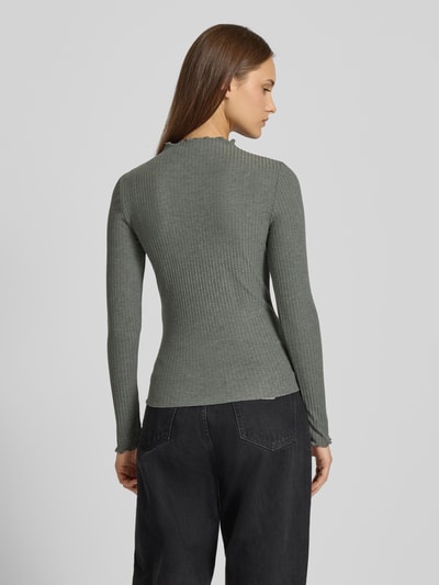 Only Slim Fit Langarmshirt mit Viskose-Anteil Modell 'LEMMA' Stein 5