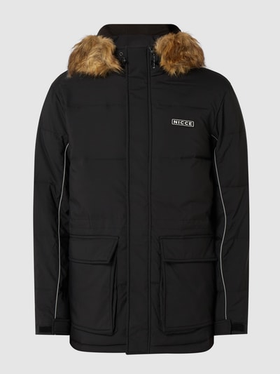 Nicce London Parka met afneembaar imitatiebont - gewatteerd Zwart - 2