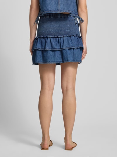 Tommy Jeans Denim Minirock aus reiner Baumwolle mit Volants Jeansblau 5
