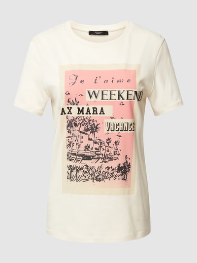 Weekend Max Mara T-Shirt mit Label-Print Modell 'MURANO' Ecru 2