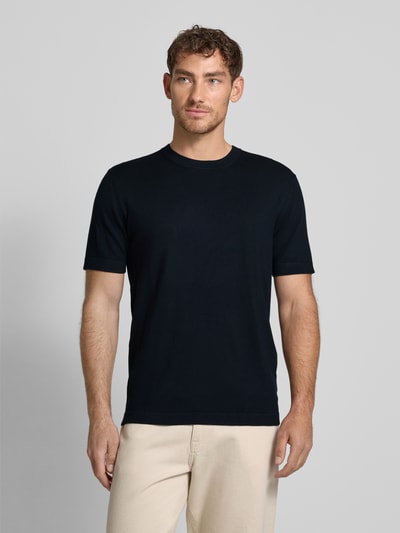Lindbergh Relaxed Fit T-Shirt mit Rundhalsausschnitt Dunkelblau 4