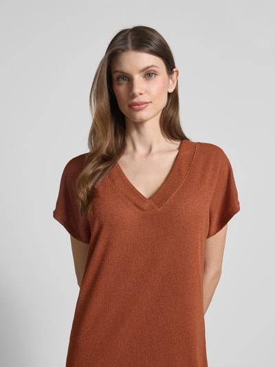 Soyaconcept Midi-jurk met V-hals, model 'Delia' Roestrood - 3