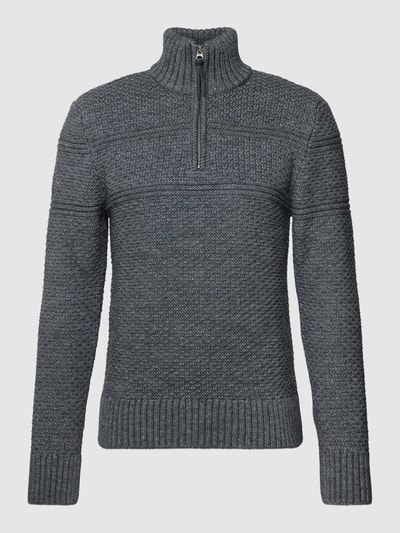 Superdry Strickpullover mit Zopfmuster Dunkelgrau 2