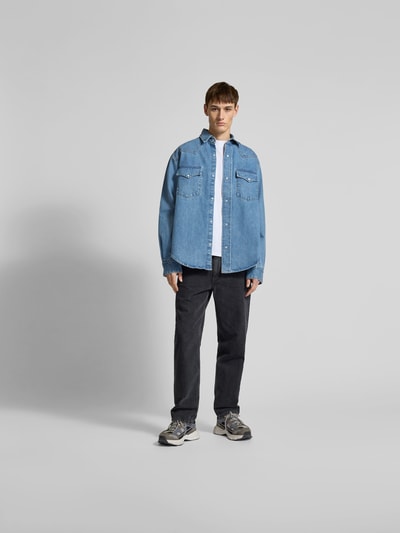 VETEMENTS Freizeithemd in Denim-Optik Jeansblau 1