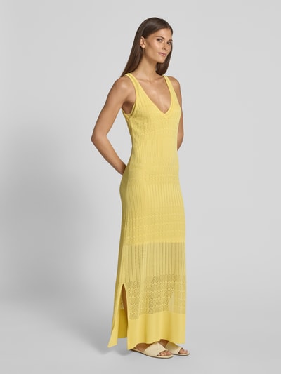 BOSS Orange Strickkleid aus Viskose-Mix Modell 'Floom' GELB 1