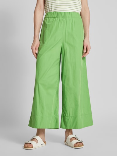 MAX&Co. Wide leg broek met elastische band, model 'IVO' Lichtgroen - 4