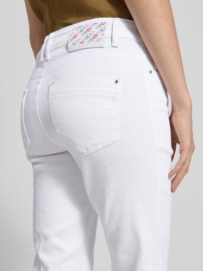 Milano Italy Flared cut jeans met franjes Wit - 3