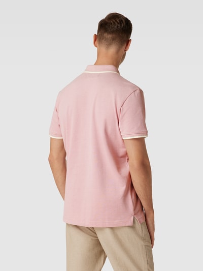 Tom Tailor Poloshirt mit Label-Stitching Rosa 5