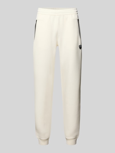 Produktfoto, helle Sweatpants mit Viskose-Anteil von EA7 Emporio Armani, elastischer Bund, Reißverschlusstaschen, Modell 'TRAIN PREMIUM SHIELD'