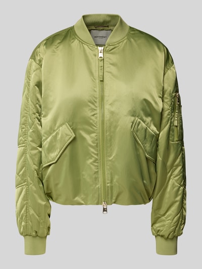 Beaumont Amsterdam Bomberjack met tweewegsritssluiting, model 'HADY' Olijfgroen - 2