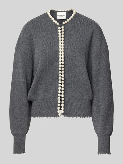 Essentiel Antwerp Comfort fit gebreid jack van wolmix met kasjmier, model 'IDEAS' Antraciet - 2
