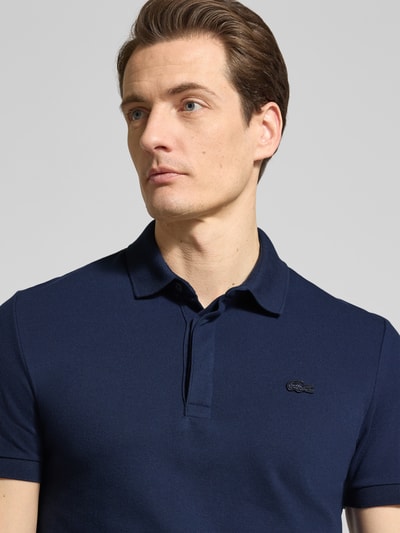 Lacoste Koszulka polo o kroju regular fit z mieszanki bawełny Granatowy 3