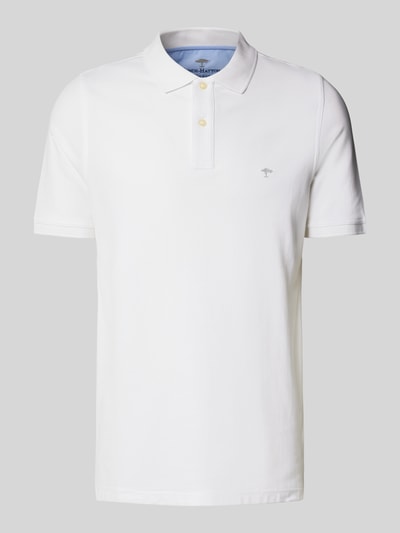 Fynch-Hatton Regular Fit Poloshirt mit Label-Stitching Weiss 2