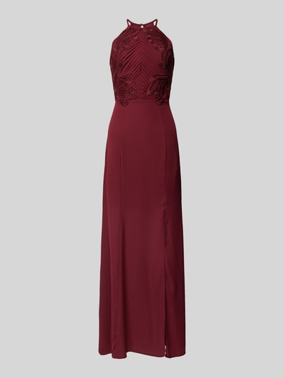 Lipsy Abendkleid mit Häkelspitze Bordeaux 2