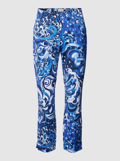 SEDUCTIVE Slim Fit Caprihose mit Allover-Print Marine 2