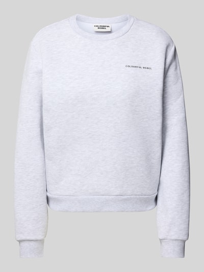 Colourful Rebel Relaxed fit sweatshirt met ronde hals Lichtgrijs gemêleerd - 2