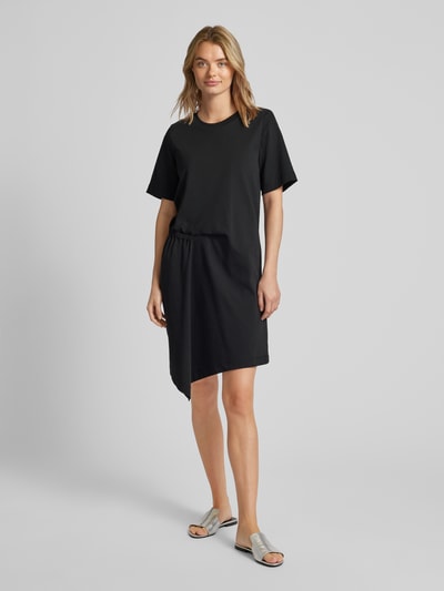 Weekend Max Mara Knielanges T-Shirt-Kleid mit Rundhalsausschnitt Modell 'MANCHE' Black 4