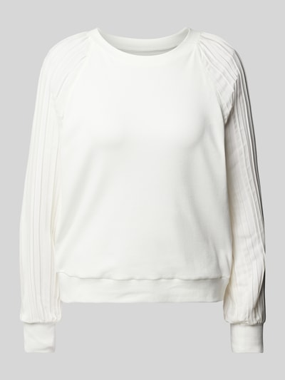 Marc Cain Longsleeve mit Strukturmuster Offwhite 2