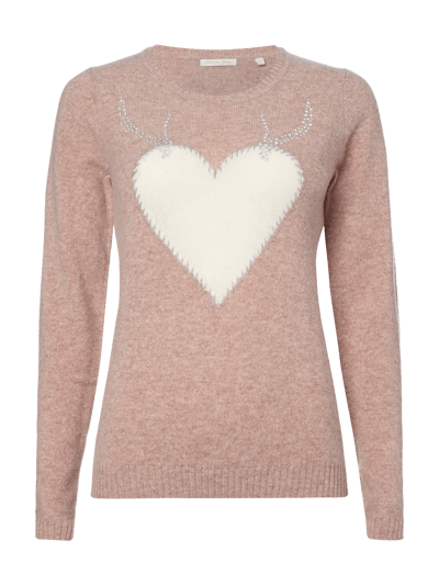 Christian Berg Woman Pullover aus reiner Wolle Hellrosa Melange 1