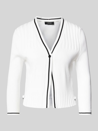 Marc Cain Gebreid jack met knoopsluiting. Wit - 2