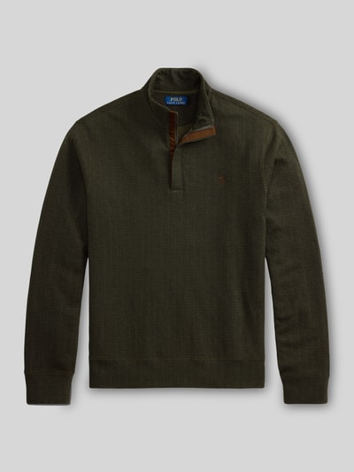 Polo Ralph Lauren Troyer mit kurzer Knopfleiste Oliv Melange 2