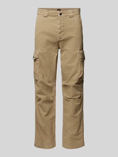 BOSS Orange Regular Fit Cargohose mit Teilungsnähten Modell 'Sista' Beige 2