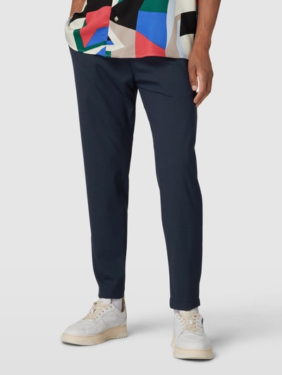 Cinque Broek met haakjes- en ritssluiting, model 'CISANDO' Marineblauw - 4