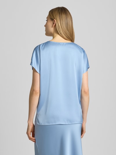 VM by Vera Mont Blusenshirt aus Satin mit V-Ausschnitt Hellblau 5