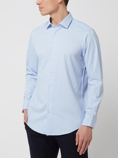 Jake*s Slim Fit Business-Hemd mit Knopfleiste Bleu 4