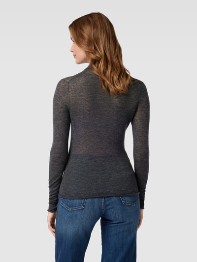 Filippa K Longsleeve mit Umlegekragen Anthrazit 5