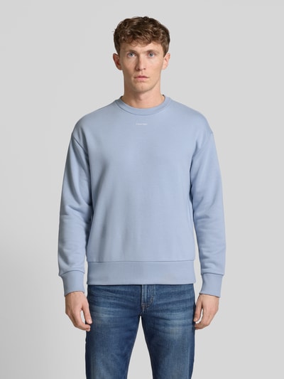 CK Calvin Klein Sweatshirt mit Label-Print Modell 'NANO' Hellblau 4