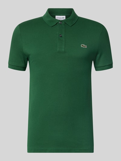 Produktfoto, zielona koszulka polo Slim Fit Poloshirt aus reiner Baumwolle von Lacoste, gładka faktura, męska koszulka polo