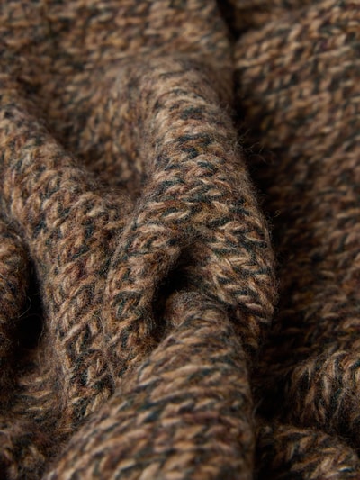 Christian Berg Woman Grobstrick-Schal aus Wolle Mittelbraun 2