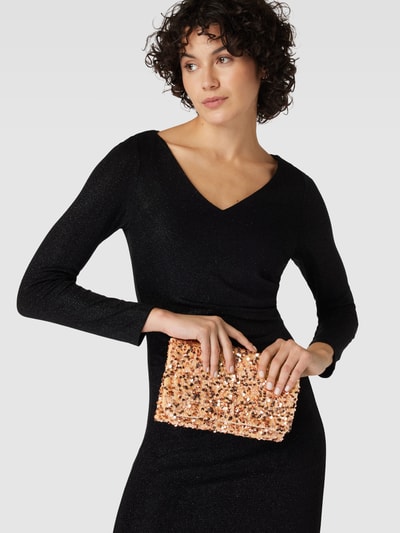 Abro Leder-Clutch mit Strass-Schleife Rose Gold 1