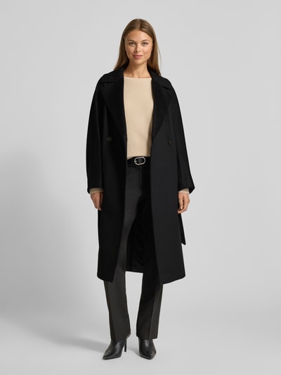 Weekend Max Mara Regular fit lange wollen jas van zuivere scheerwol, model 'RESINA' Zwart - 1