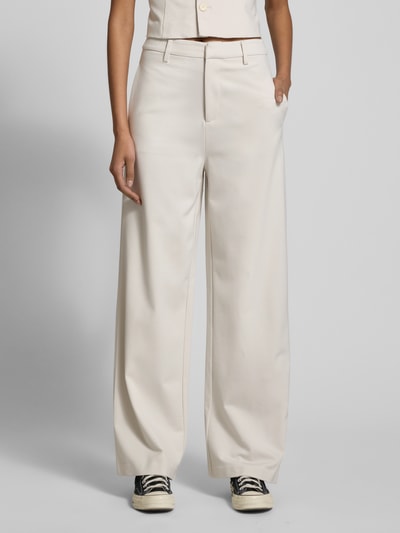 Calvin Klein Jeans Wide leg stoffen broek met steekzakken, model 'MILANO' Ecru - 4