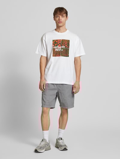 Carhartt Work In Progress Shorts mit elastischem Bund Modell 'FLINT' Stein 1