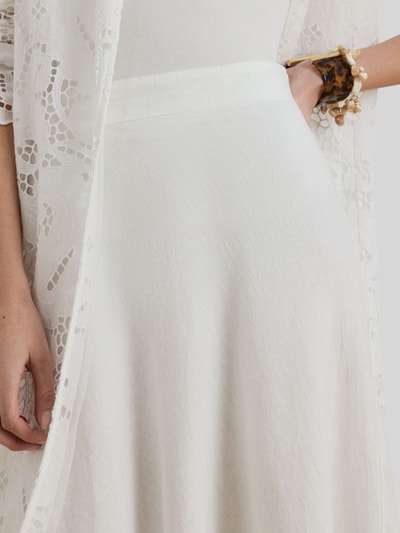 Lauren Ralph Lauren Spódnica midi z czystego lnu w linii a Biały 3