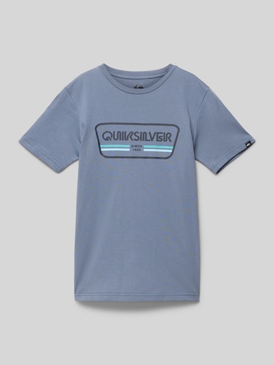 Quiksilver T-shirt z okrągłym dekoltem model 'RANGE LIFE’ Grafitowy 1