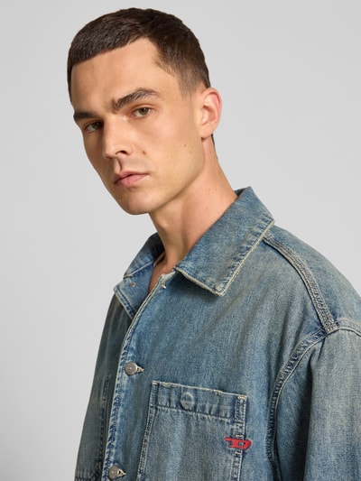Diesel Regular Fit Jeansjacke mit Umlegekragen Blau 3