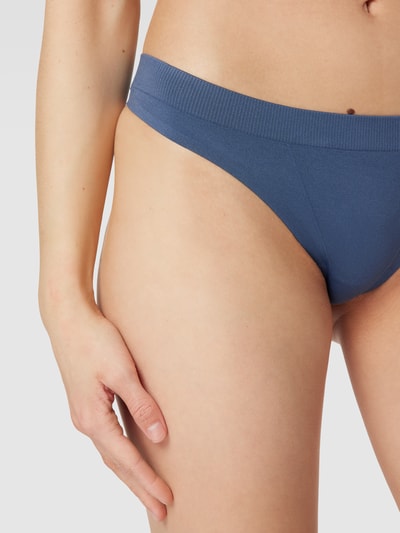 Calvin Klein Underwear Stringi z detalem z logo Oceaniczny 3